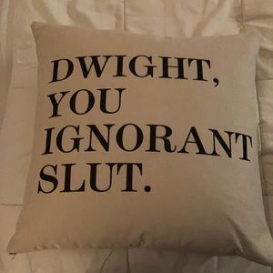 The office theme pillow